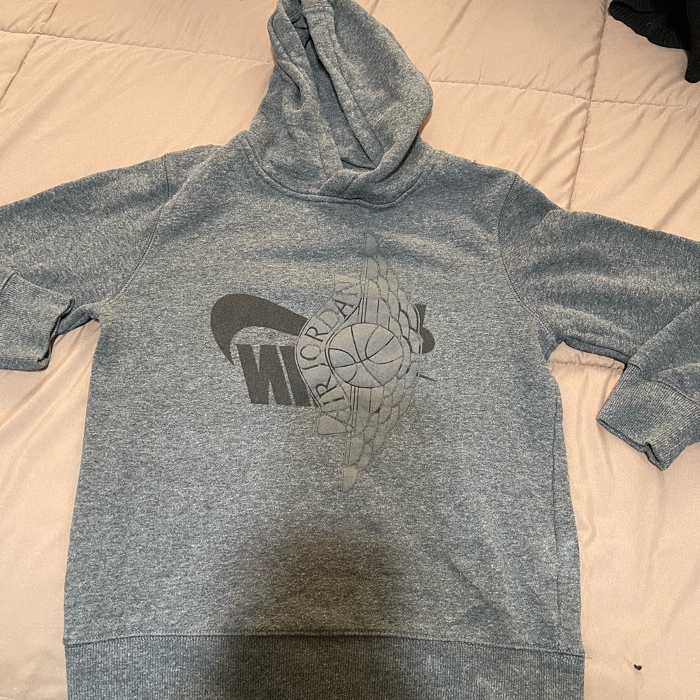 Nike Heather Gray Logo Pullover Hoodie